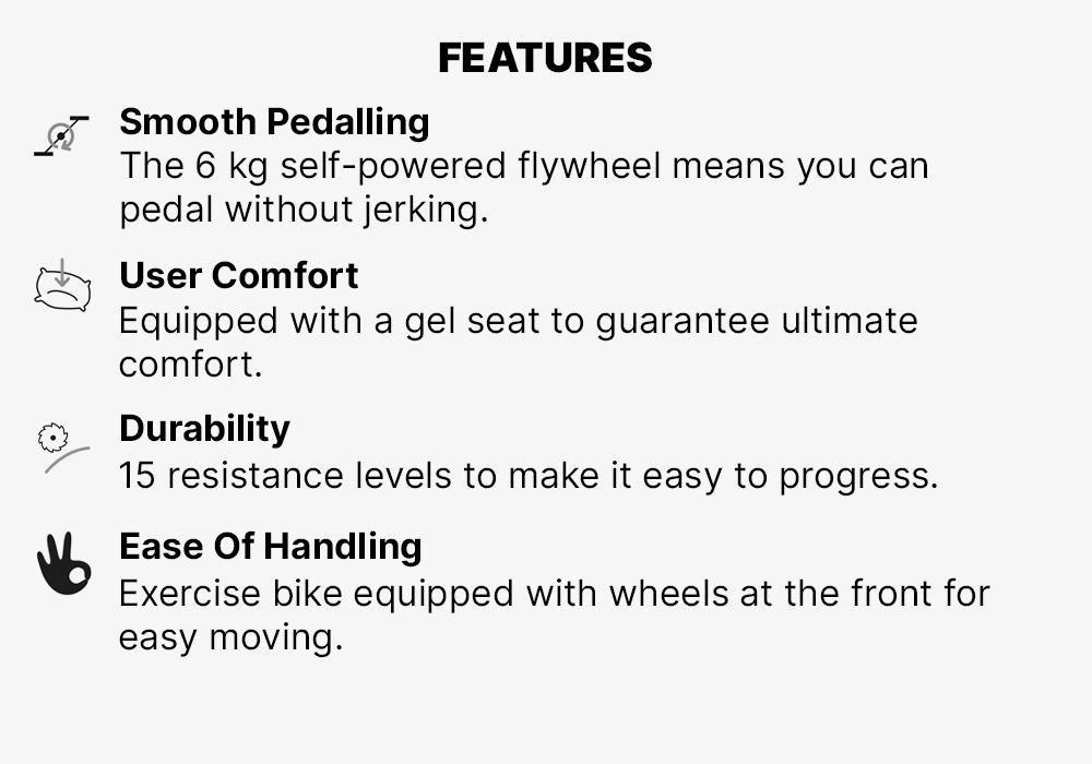 Self-Powered Exercise Bike 520 Connected To Coaching Apps, No Color, large image number 14