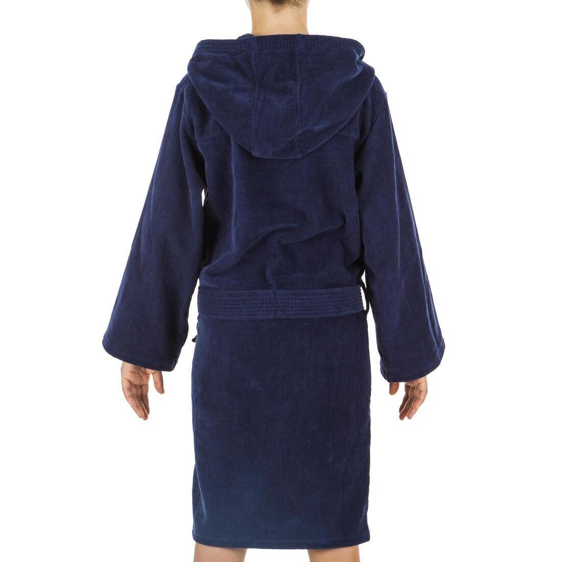 Kids Water Polo Thick Cotton Pool Bathrobe, Navy Blue, , large image number 3