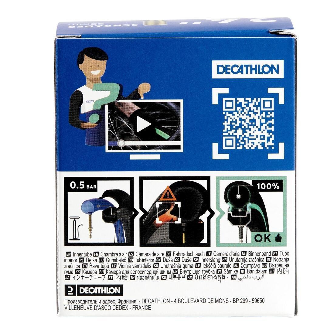 24 Inch 1.5 To 1.9 Schrader Valve Inner Tube, No Color, large image number 3