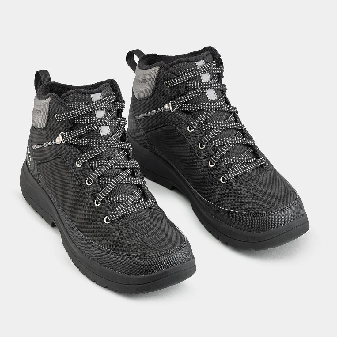 Men Warm And Waterproof Hiking Boots, Navy, No Color, medium