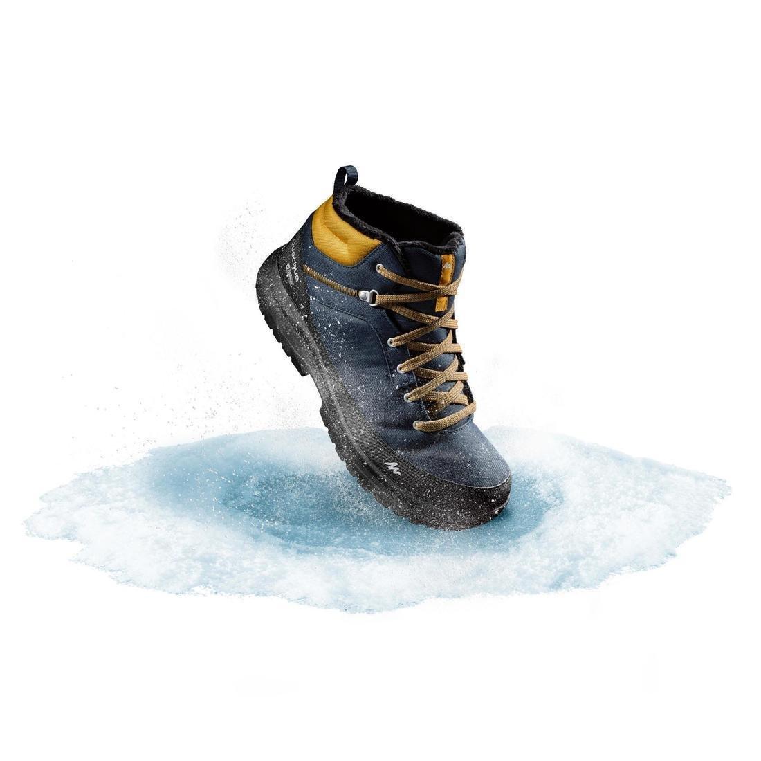 Men Warm And Waterproof Hiking Boots, Navy, , large image number 8