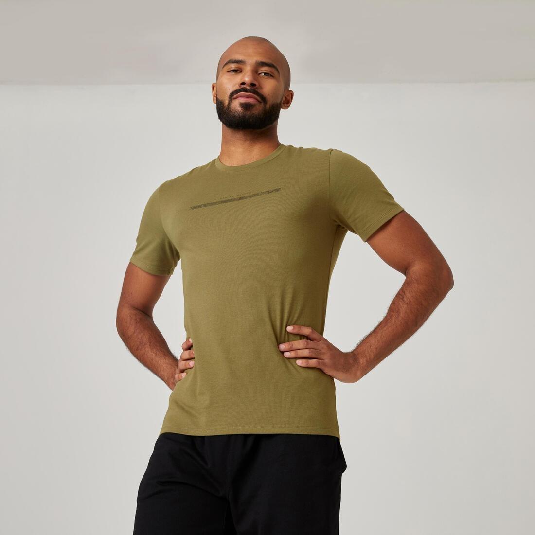 Slim-Fit Stretch Cotton Fitness T-Shirt, Whale Grey, , large image number 7