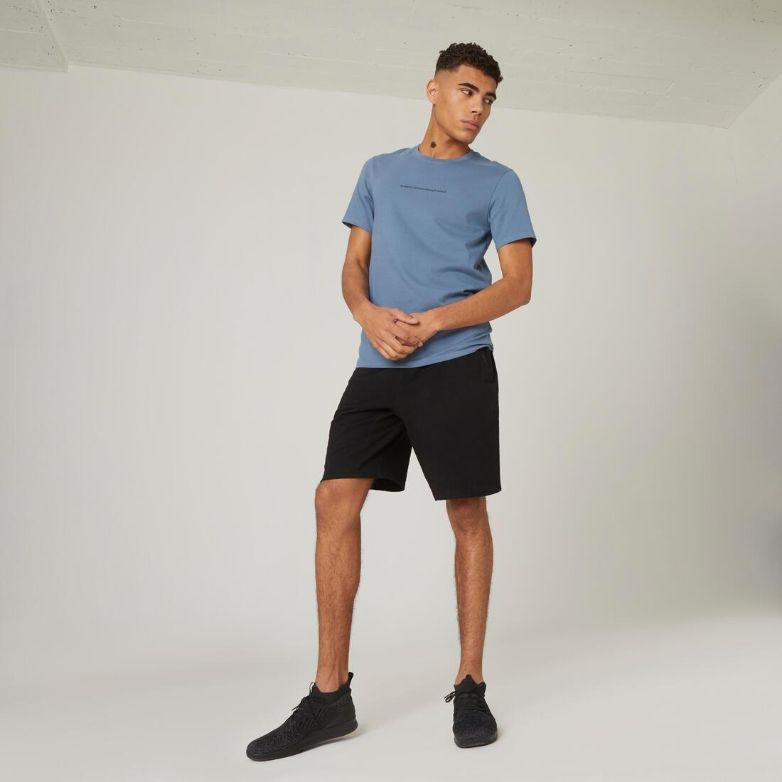 Slim-Fit Stretch Cotton Fitness T-Shirt, Whale Grey, , large image number 10
