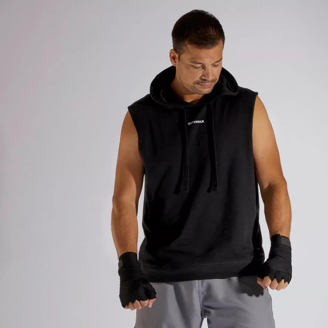 Boxing Hooded Tank Top, Black, , large image number 1