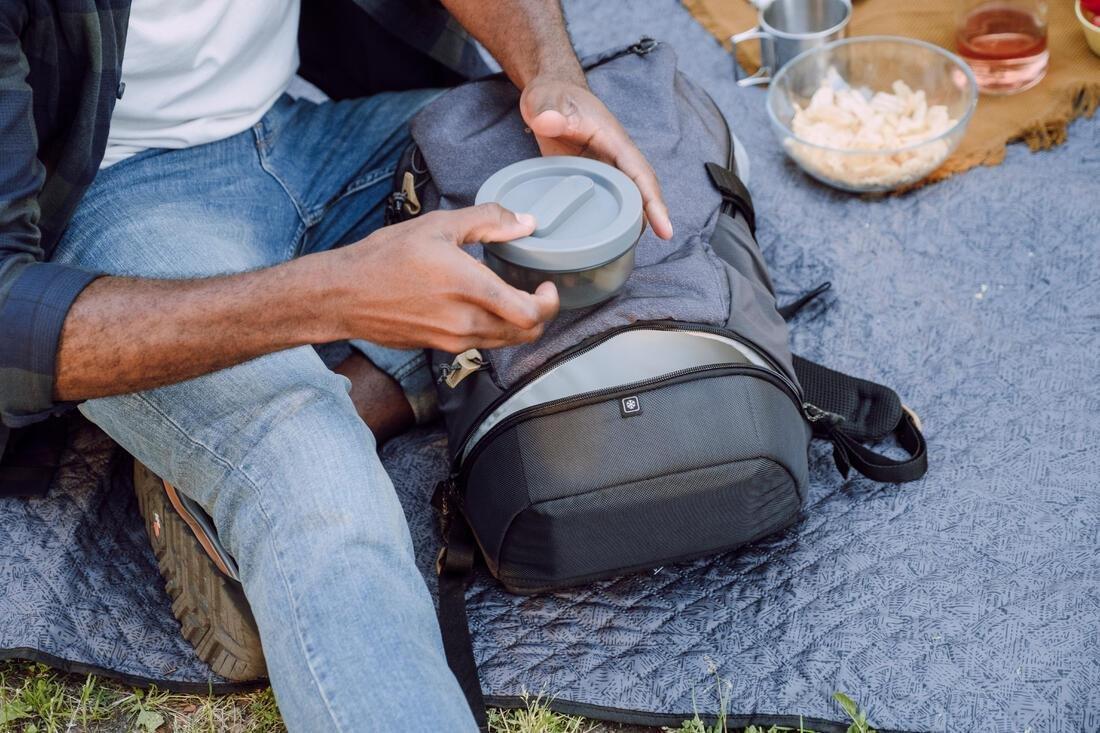 QUECHUA - Airtight Food Box - 0.35 Litres, Grey