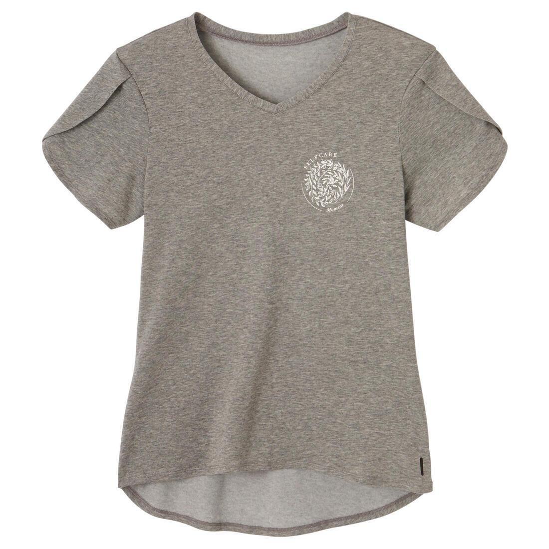 Stretch Cotton Fitness T-Shirt, Grey, No Color, large image number 8