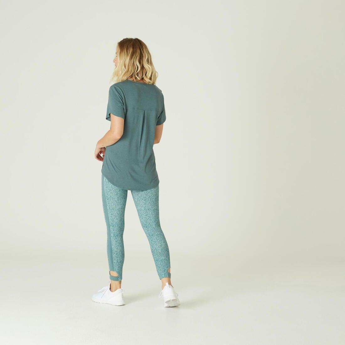 Stretch Cotton Fitness T-Shirt, Grey, No Color, large image number 10