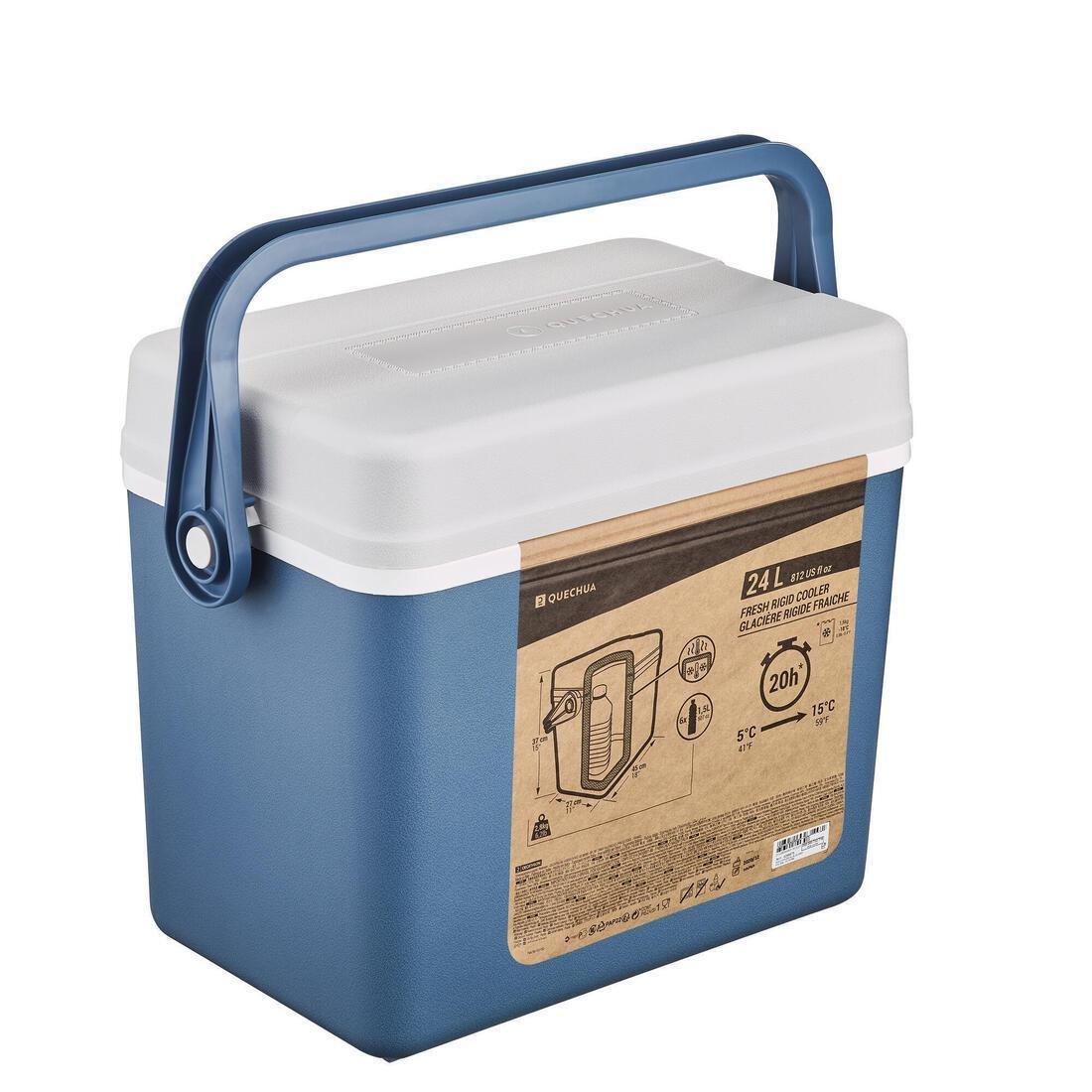 Camping Rigid Cooler  - 24 L, Blue, No Color, large image number 3