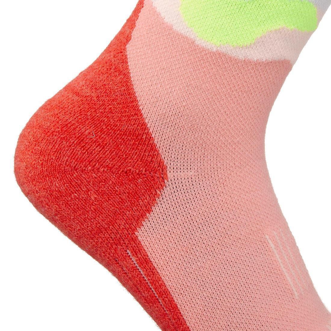 WEDZE--SKI SOCKS 100 JR CAMO P INK, , large image number 3