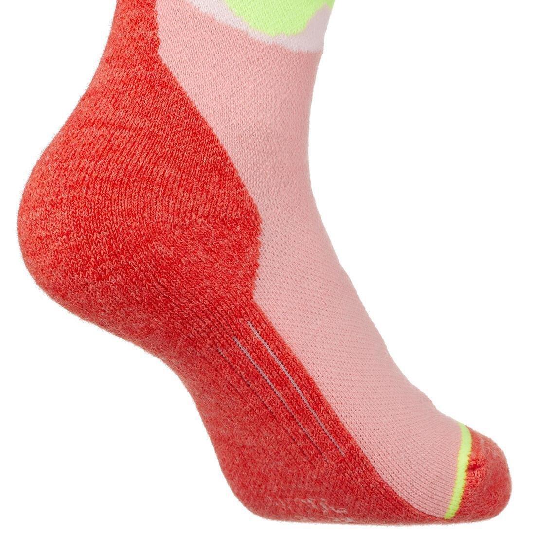 SALMON PINK KIDS' SKI SOCKS - 100 - CAMO, 5401_000, large image number 5