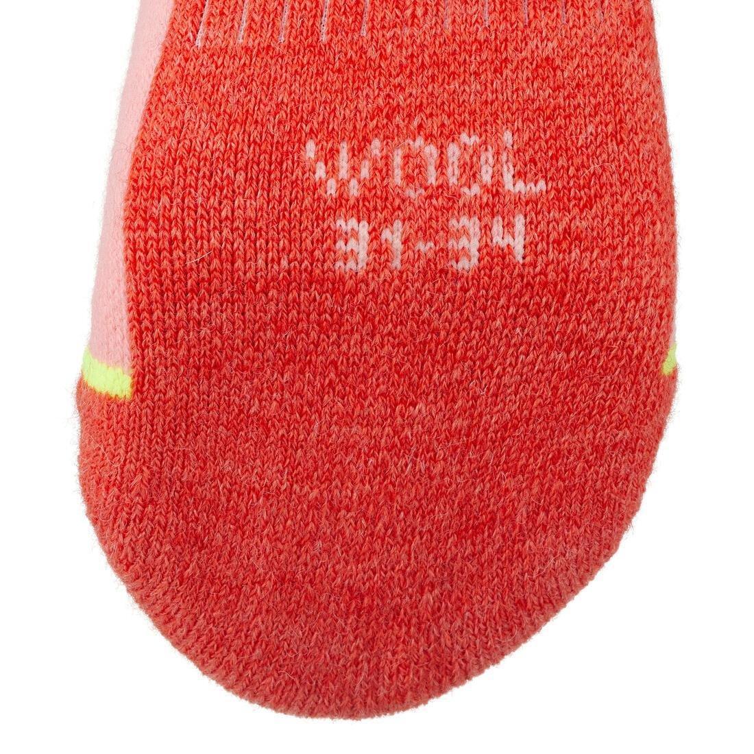 WEDZE--SKI SOCKS 100 JR CAMO P INK, , large image number 7