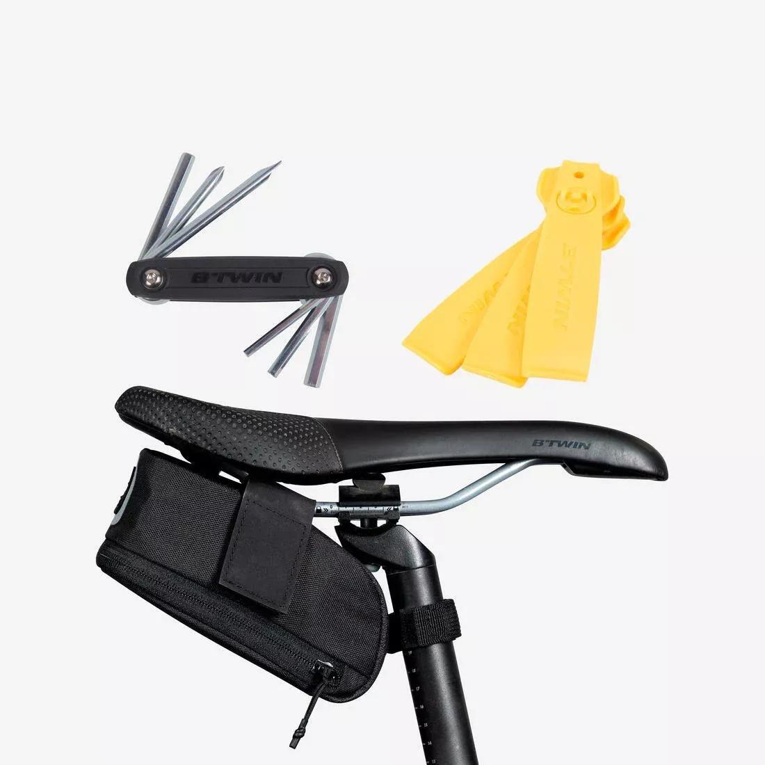 Saddle Bag Kit Easy M 0.6L + Multitool + 3 Tyre Lever, Black, No Color, large image number 1
