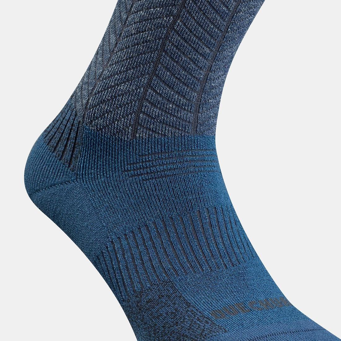 Warm  Hiking Socks - Sh500 Ultra-Warm Mid - 2 Pairs, Black, , large image number 5