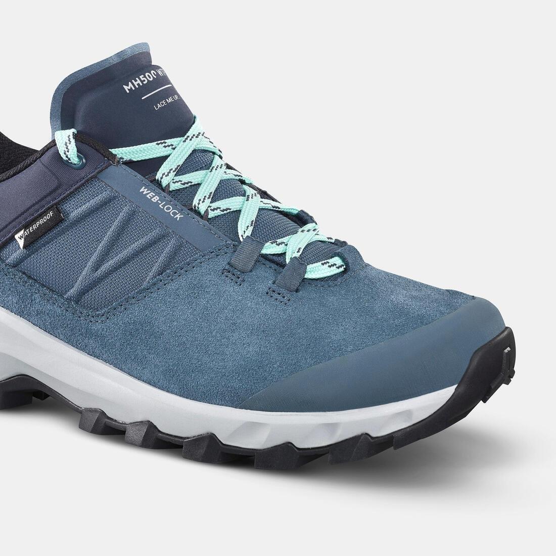 Women Mh500 Waterproof Mountain Hiking Shoes, Blue, , large image number 5