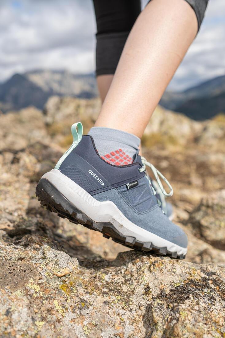Women Mh500 Waterproof Mountain Hiking Shoes, Blue, , large image number 9