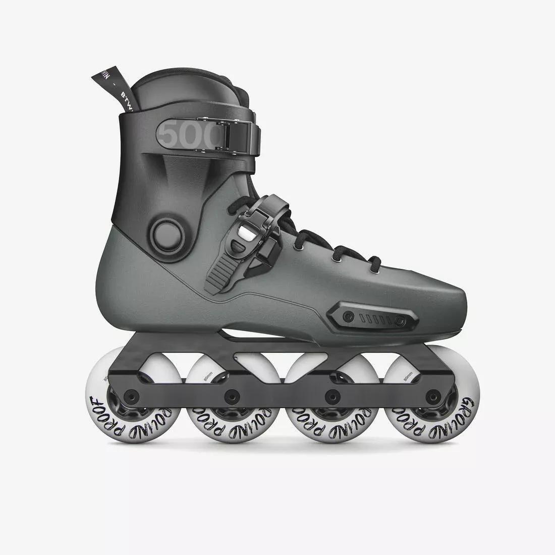 Adults Inline skating FREESKATE Hardboot - MF S 500, Black, No Color, medium