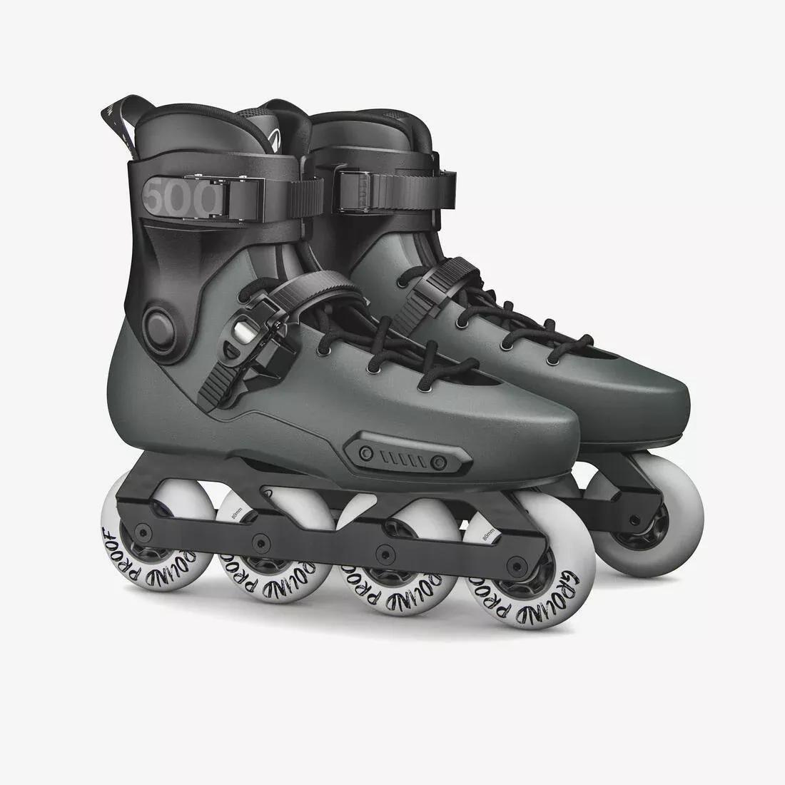 Adults Inline skating FREESKATE Hardboot - MF S 500, Black, No Color, medium