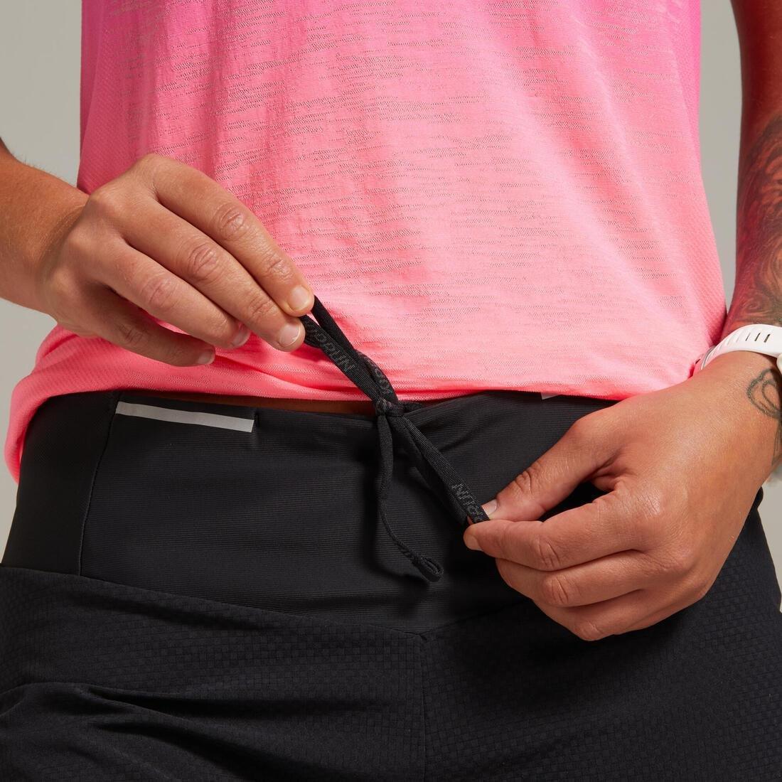 Women Kiprun Lightweight Running Shorts, Black, , large image number 5