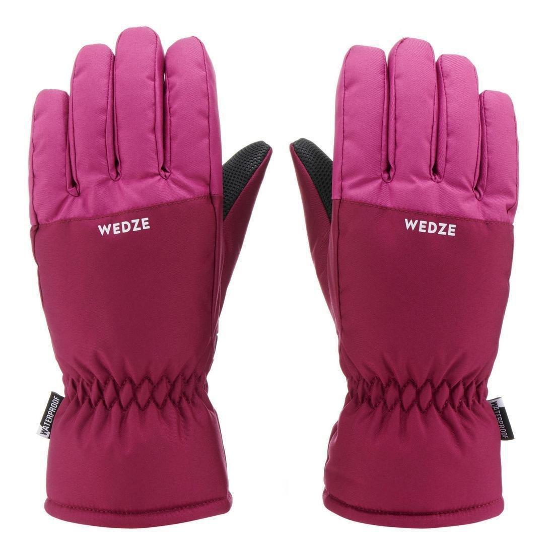 Kids Unisex Ski Waterproof And Warm Gloves 100, Multicolour, No Color, large image number 3