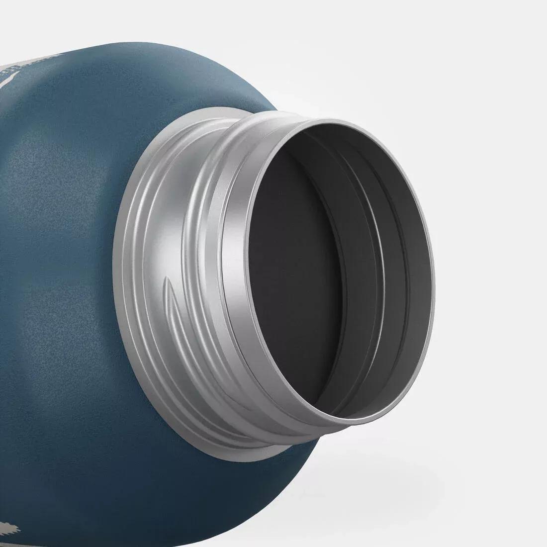 Kids Unisex Stainless Steel Water Flask 500 With Instant Stopper For Hiking 0.6 L, Navy, No Color, large image number 6