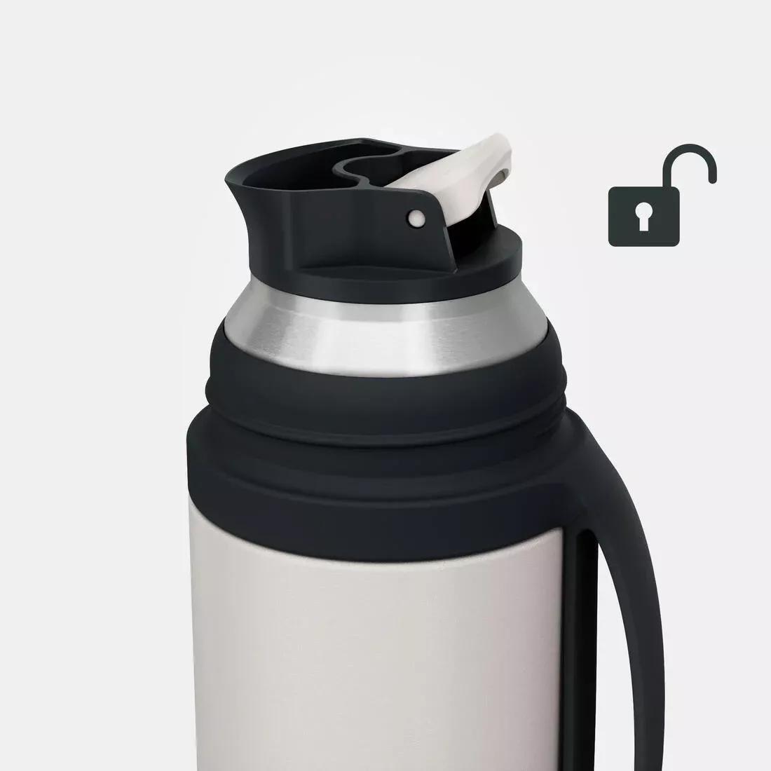 0.4 L insulated stainless steel bottle with tea filter, for hiking and camping, Beige, No Color, large image number 6