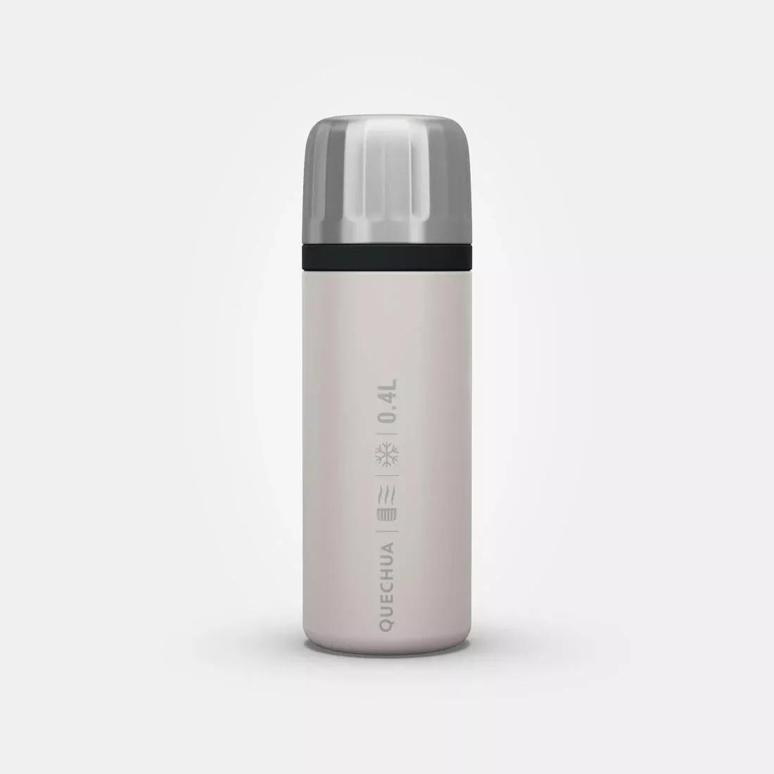 0.4 L insulated stainless steel bottle with tea filter, for hiking and camping, Beige, No Color, large image number 8