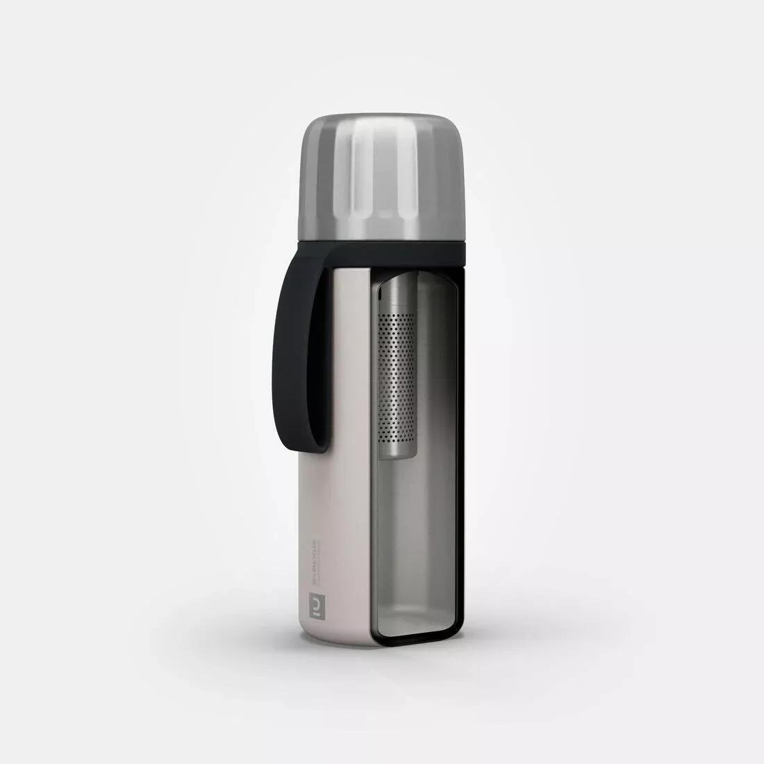 0.4 L insulated stainless steel bottle with tea filter, for hiking and camping, Beige, No Color, large image number 11