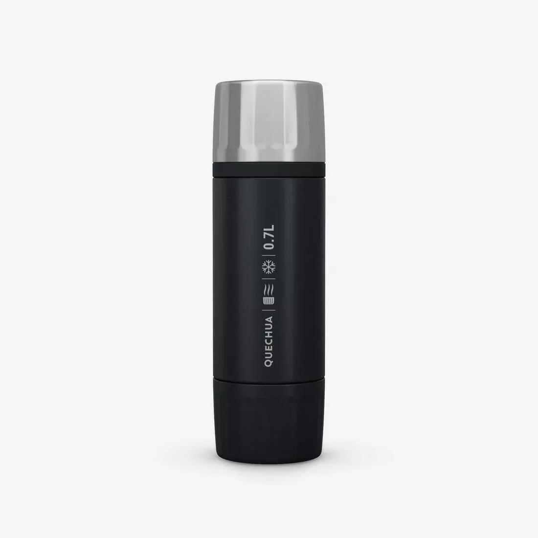 0.7 L insulated stainless steel bottle with tea filter, for hiking and camping, Grey, No Color, large image number 8