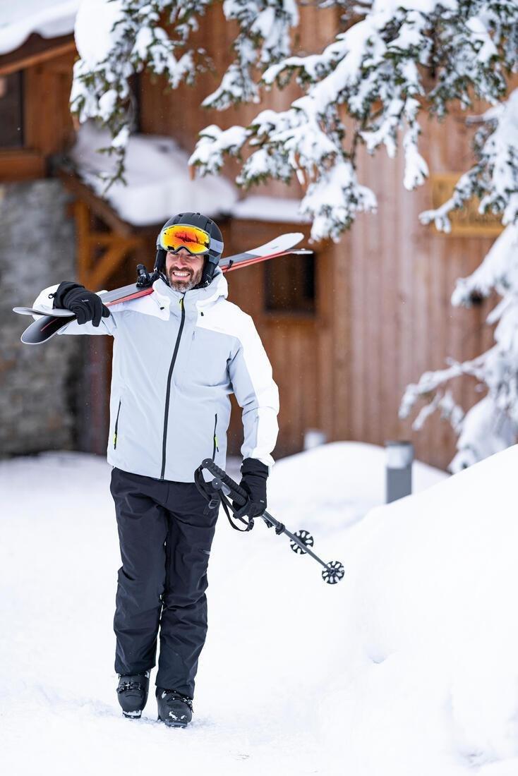 Men Warm Ski Jacket - 500, Grey, , large image number 1