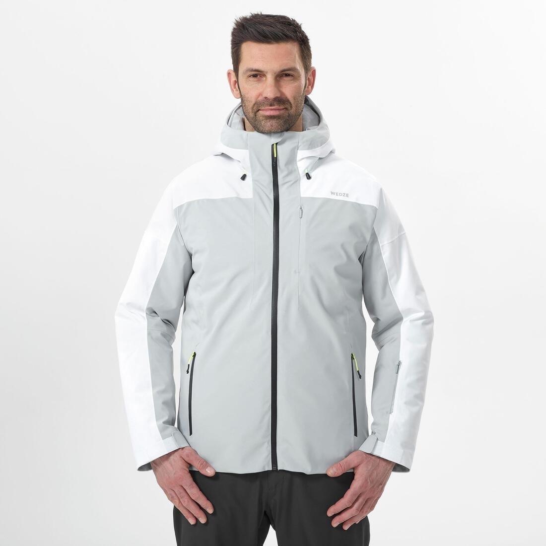 Men Warm Ski Jacket - 500, Grey, , large image number 9