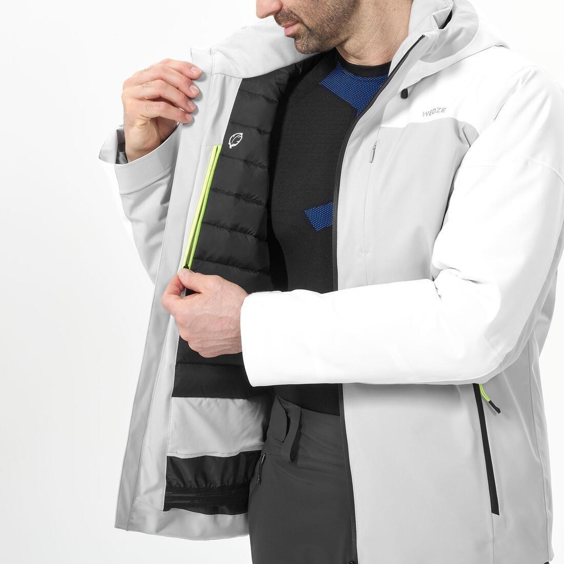 Men Warm Ski Jacket - 500, Grey, , large image number 13