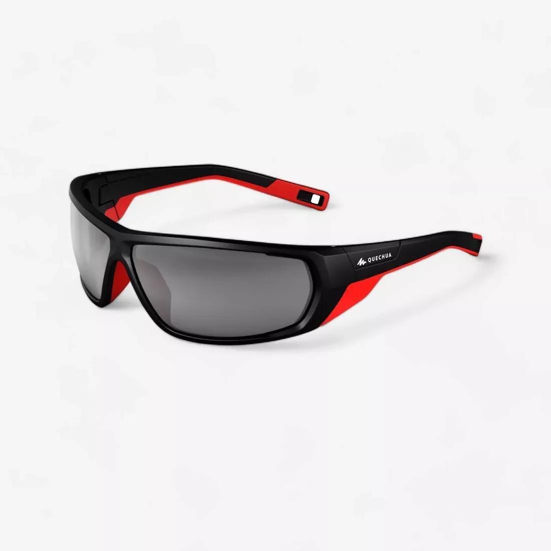 QUECHUA Adult Hiking Sunglasses Category 4 Polarised MH570, Black