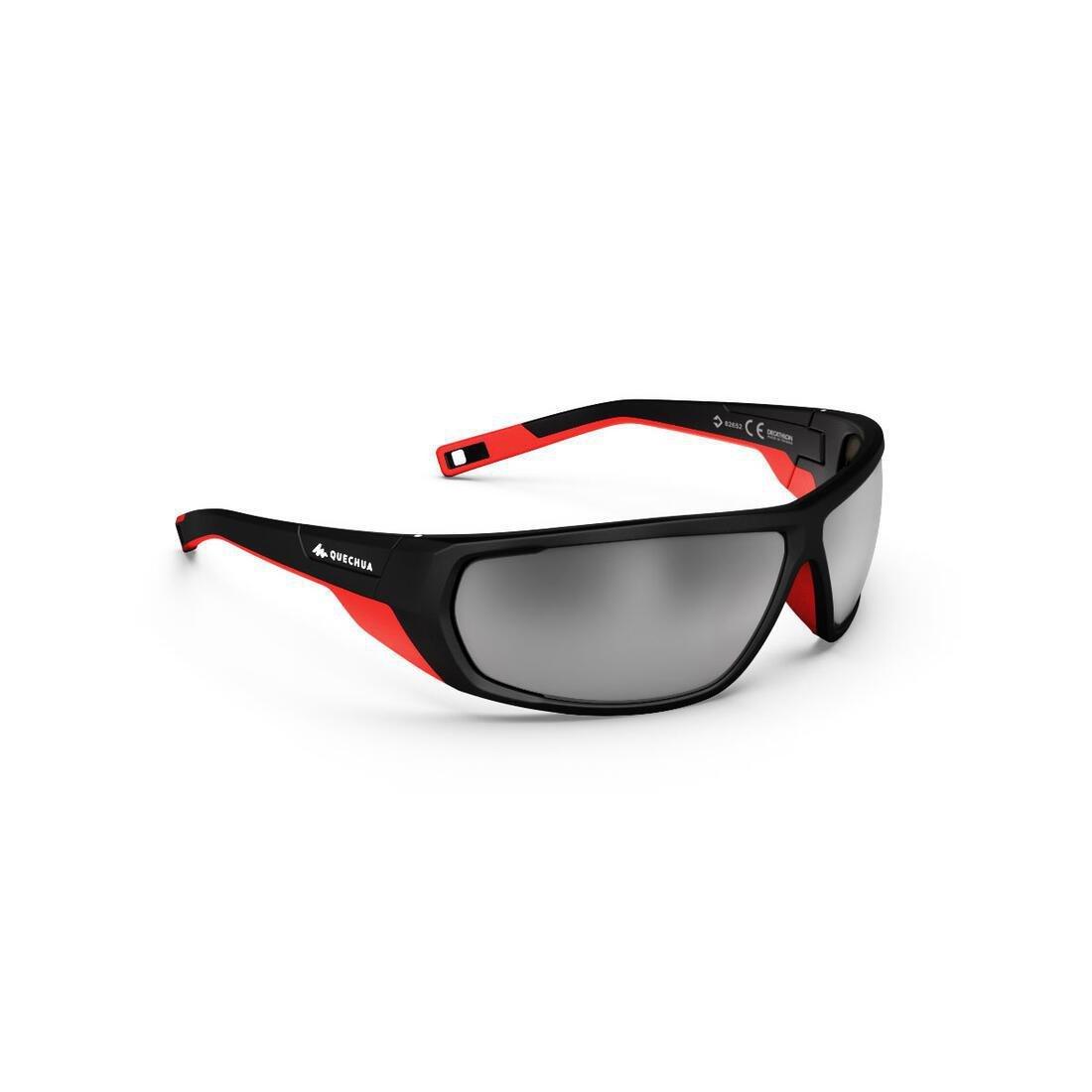 QUECHUA - Adult Hiking Sunglasses Category 4 Polarised MH570, Black