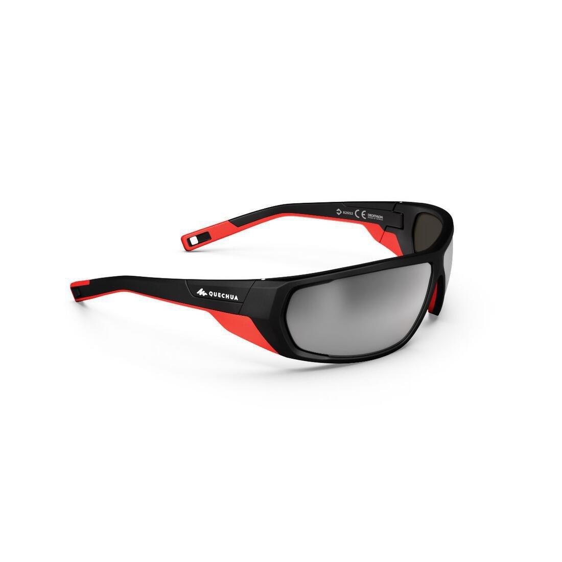 QUECHUA - Adult Hiking Sunglasses Category 4 Polarised MH570, Black