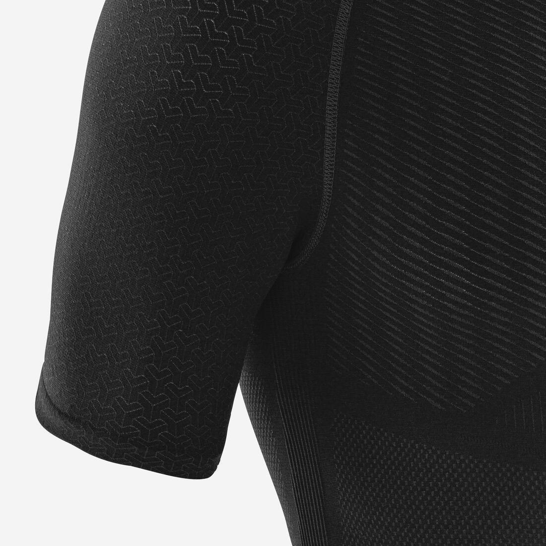 KIPSTA - Unisex Short-Sleeved Thermal Base Layer Top Keepdry 500, Black