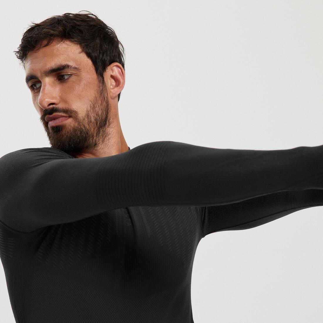 Unisex Long-Sleeved Thermal Base Layer Top - Keep Dry 500, Black, , large image number 6