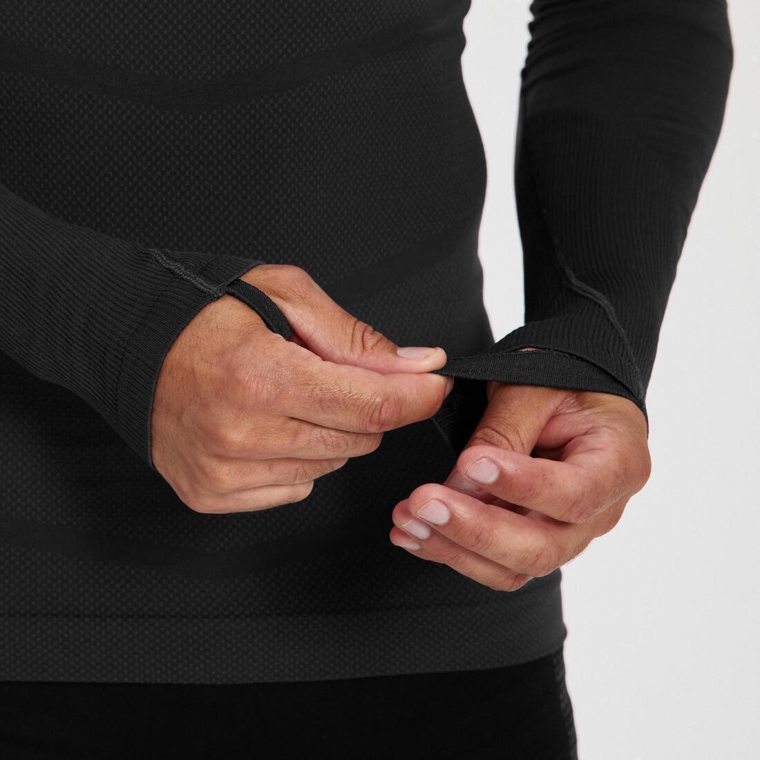 Unisex Long-Sleeved Thermal Base Layer Top - Keep Dry 500, Black, , large image number 7