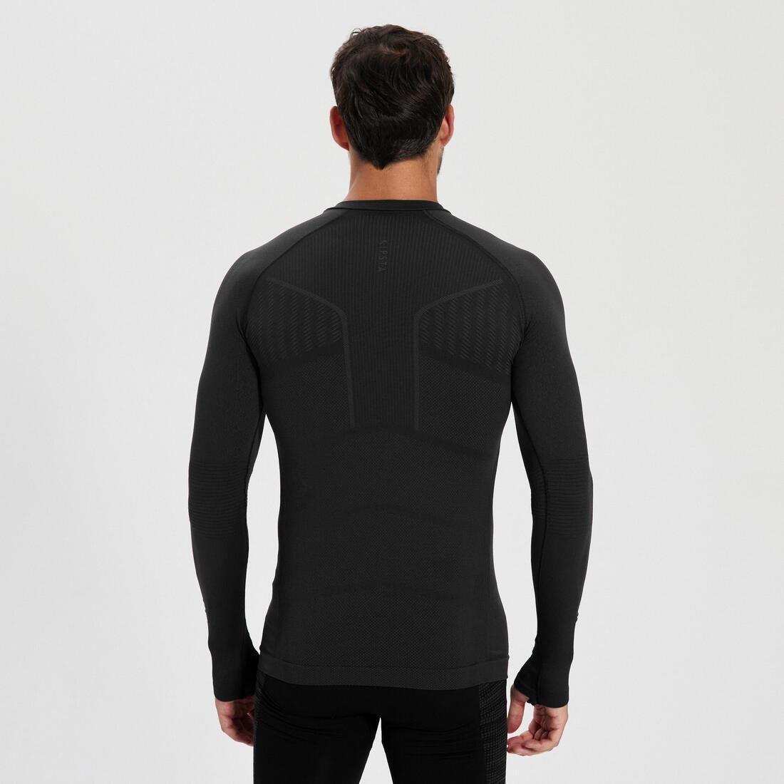 KIPSTA - Unisex Long-Sleeved Thermal Base Layer Top - Keepdry 500, Black