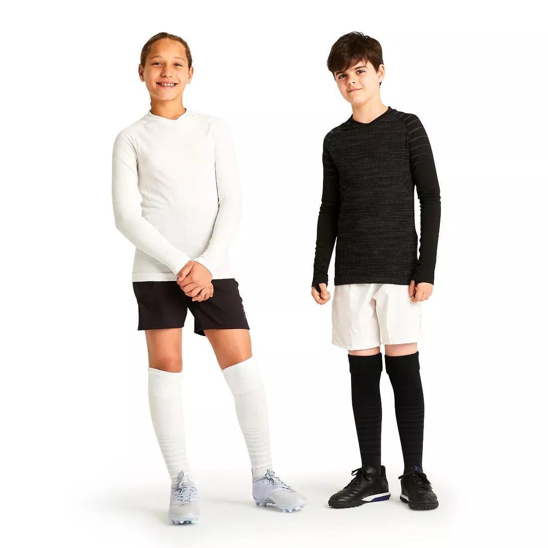 BLACK Kids' Long-Sleeved Thermal Base Layer Top Keepdry 500 - Black, , large image number 3