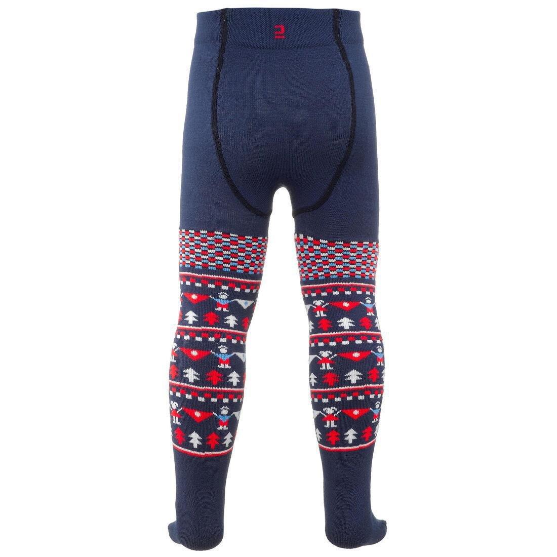 WEDZE Junior Ski Tights-Socks, Blue