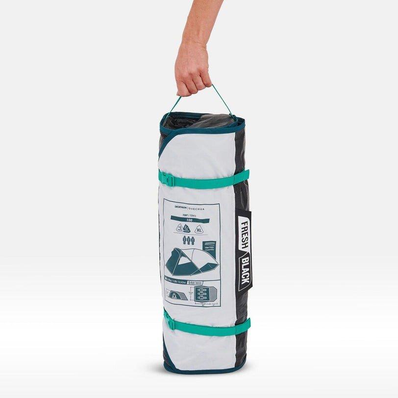 Camping Tent- Mh100 Xl 3-P, Black, No Color, medium