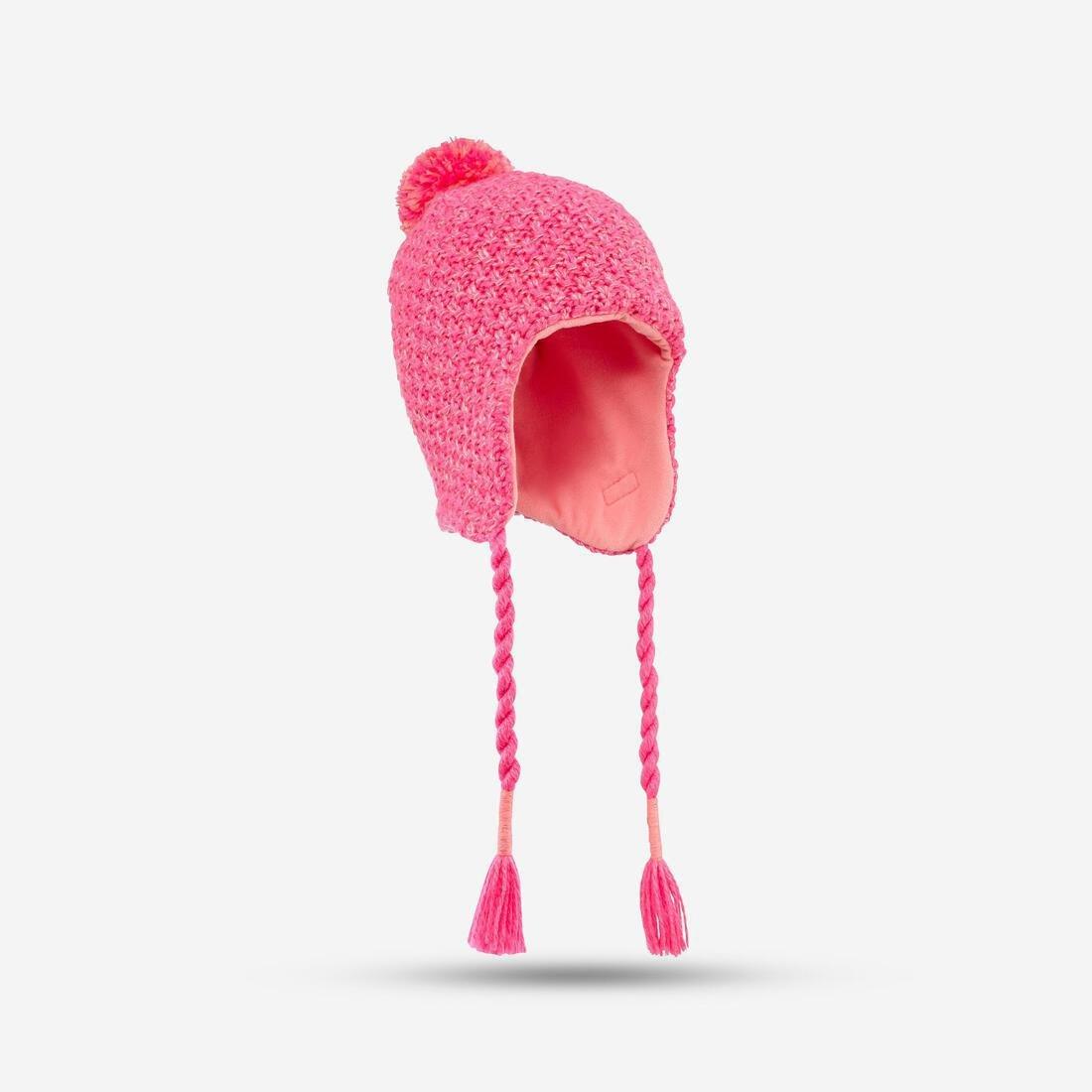 Kids' Timeless Peruvian Ski Hat, fluo crimson, No Color, large image number 0