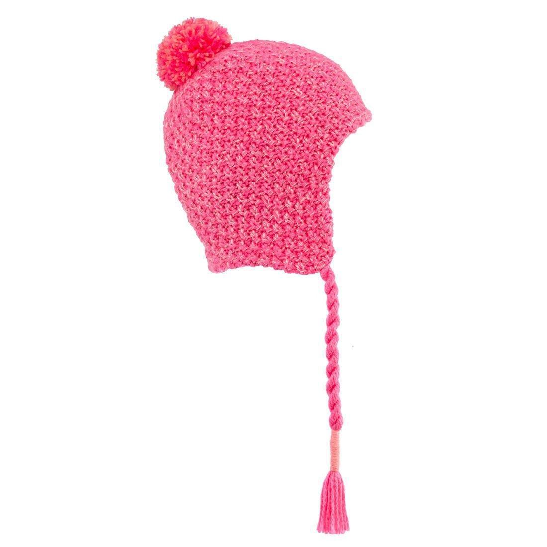 Kids' Timeless Peruvian Ski Hat, fluo crimson, No Color, large image number 2