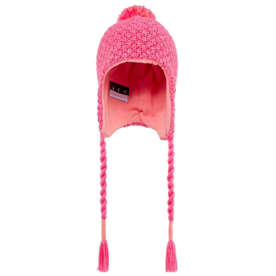Kids' Timeless Peruvian Ski Hat, fluo crimson, No Color, large image number 3