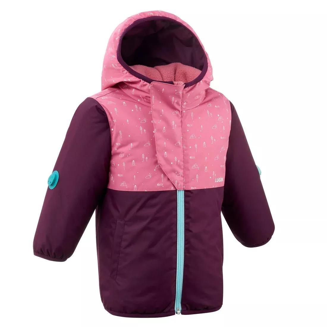 Baby Ski Jacket - 500 Warm, Purple, No Color, large image number 1