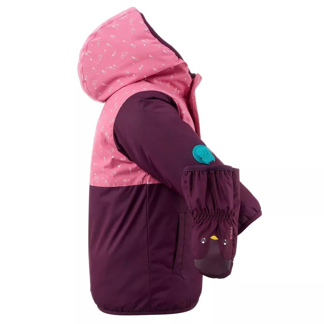 Baby Ski Jacket - 500 Warm, Purple, No Color, large image number 5