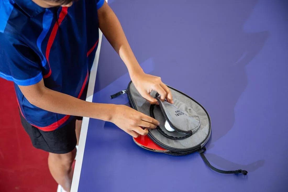 Table Tennis Bat Cover Ttc 130, Grey, No Color, medium