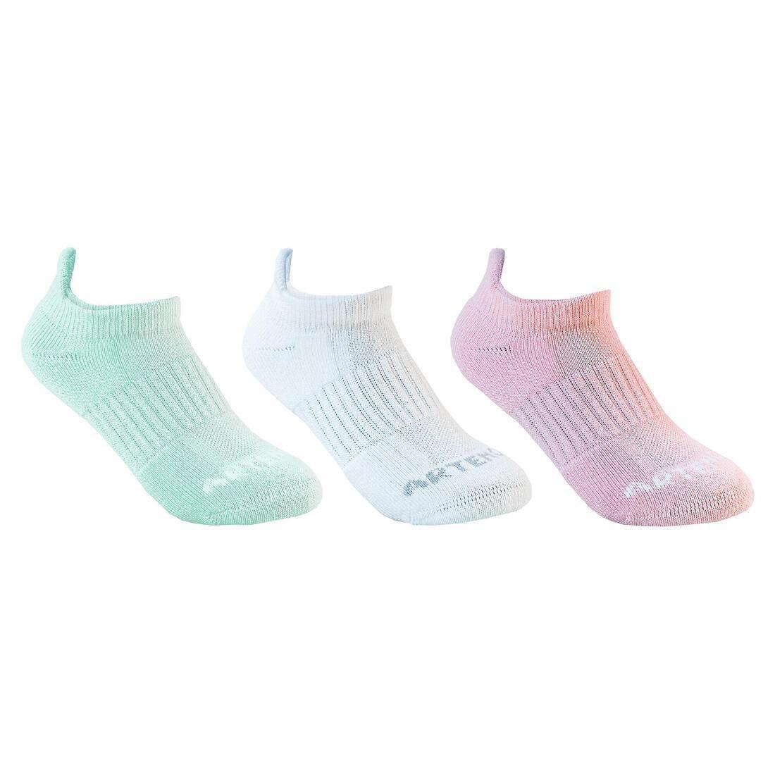BROWN Kids' Low Tennis Socks Tri-Pack RS 500, , large image number 4