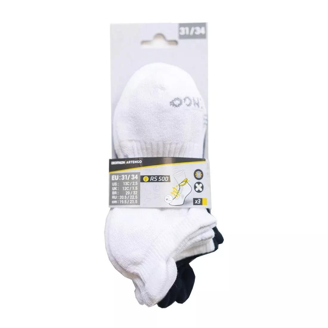 BROWN Kids' Low Tennis Socks Tri-Pack RS 500, , large image number 12