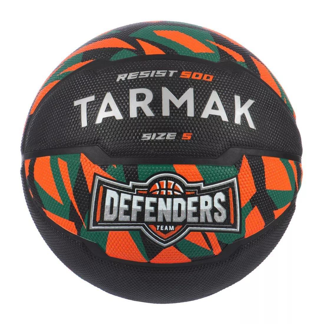 Kids' Beginner Basketball R500, Fluo Pale Mango, No Color, large image number 5